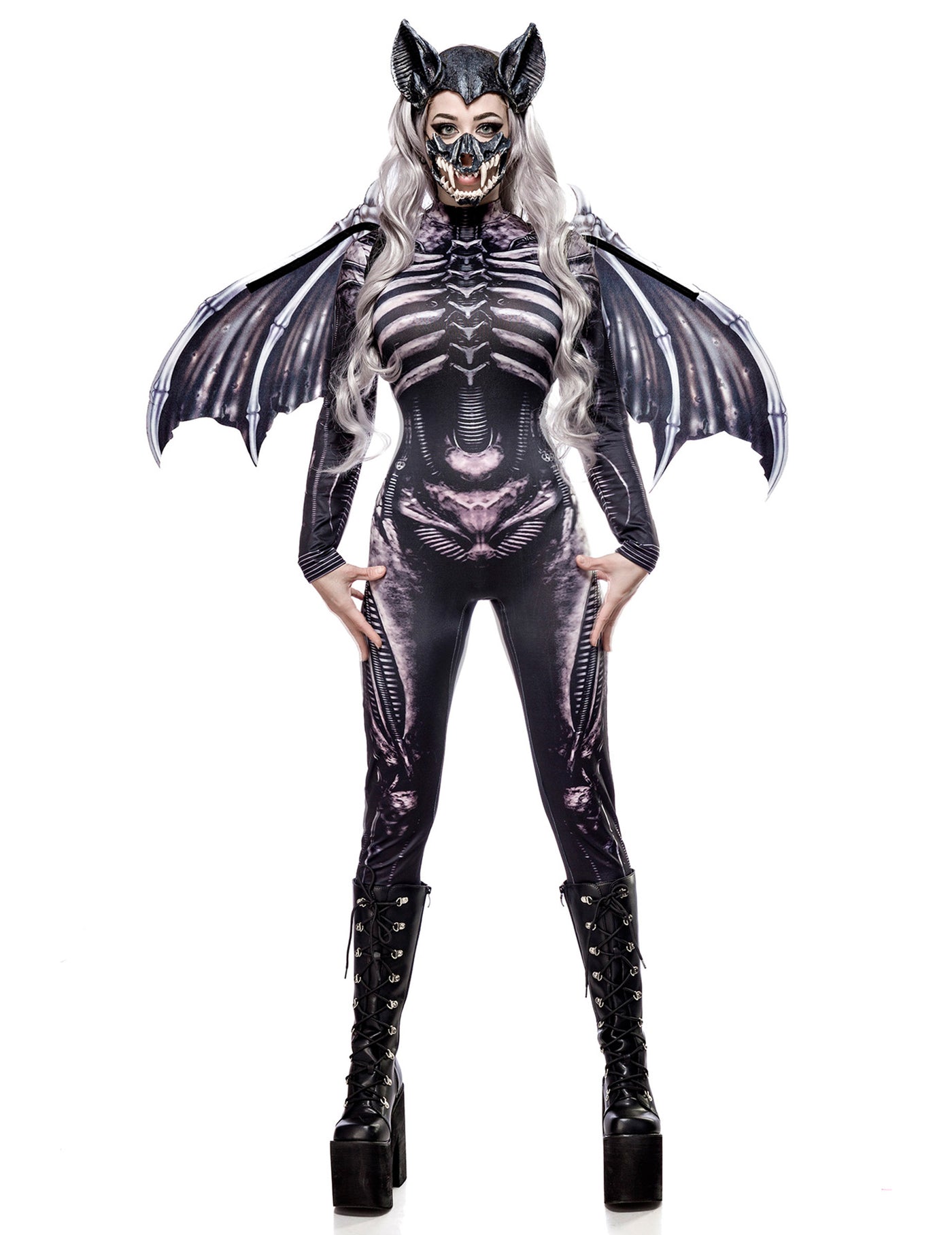 Déguisement squelette de chauve-souris femme luxe