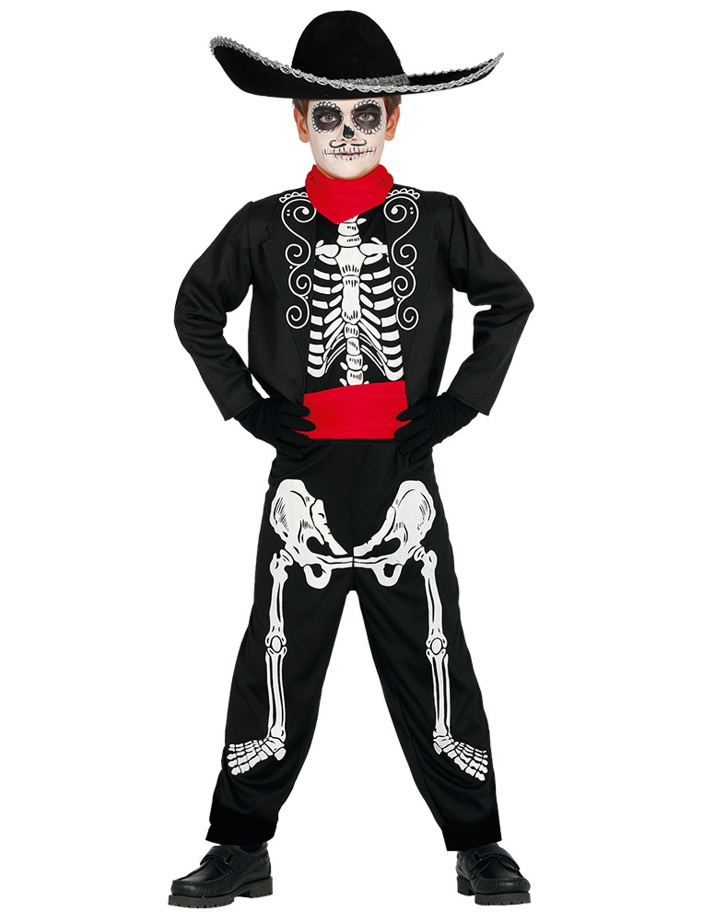 Déguisement squelette Dia de los muertos garçon