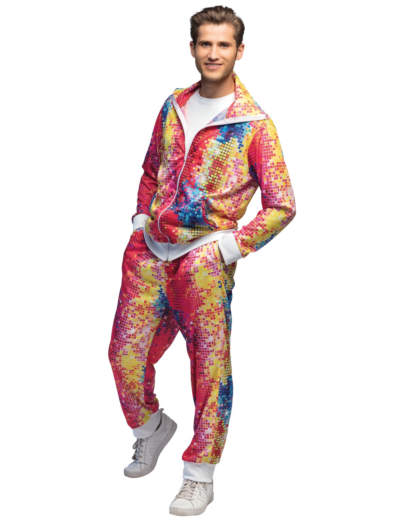 Déguisement survêtement disco coloré homme