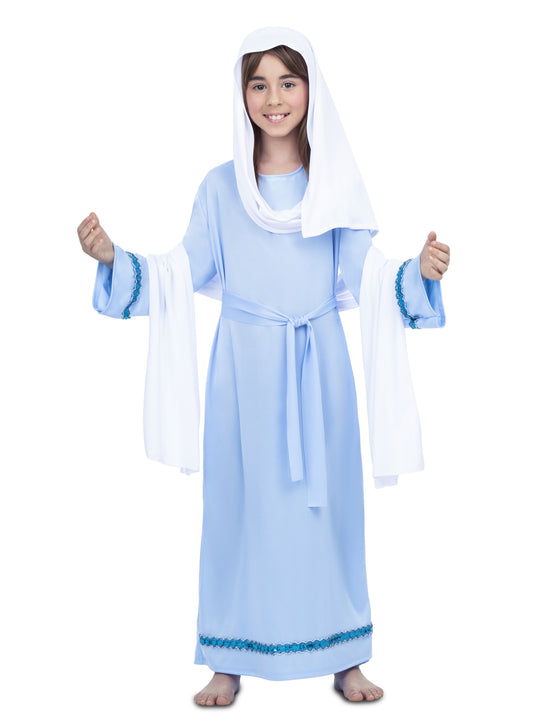 Déguisement Vierge Marie bleue fille