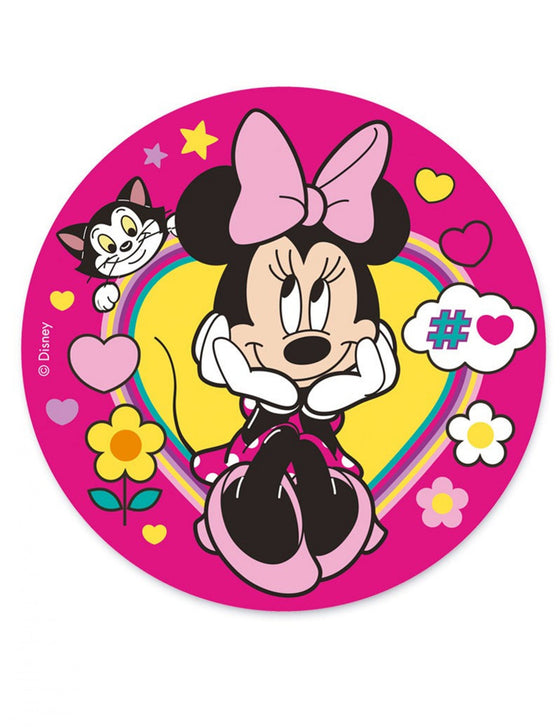 Disque en azyme Minnie rose 20 cm