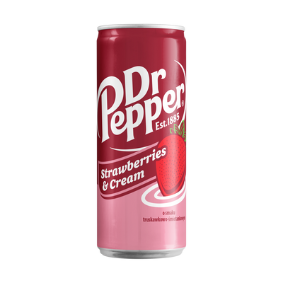 Dr Pepper Slim Can Strawberries & Cream