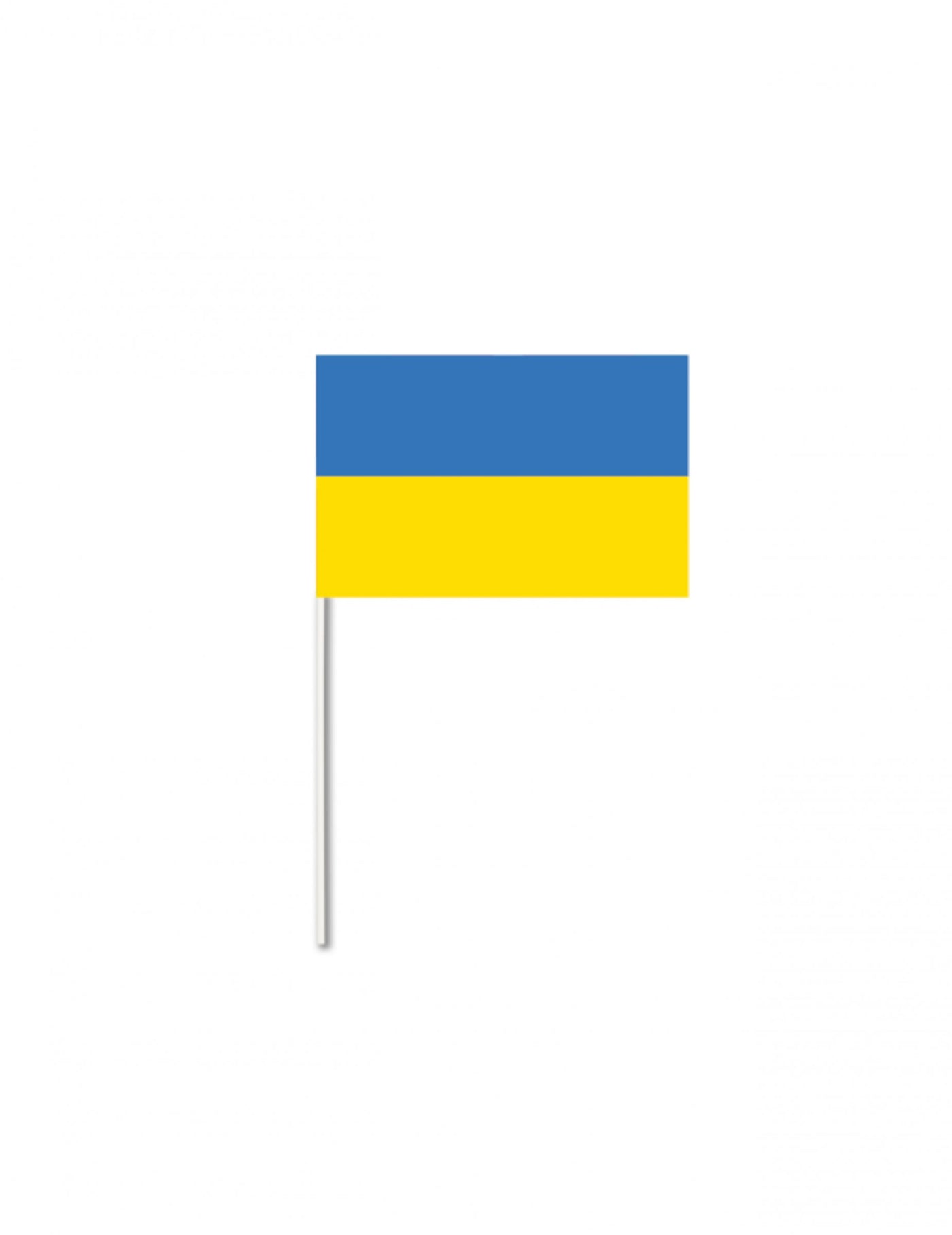 Drapeau papier Ukraine 14 x 21 cm