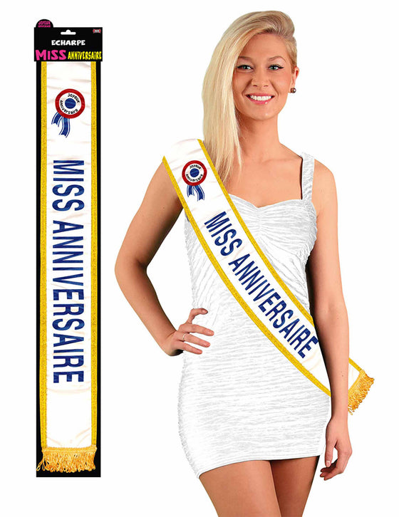 Echarpe Miss anniversaire