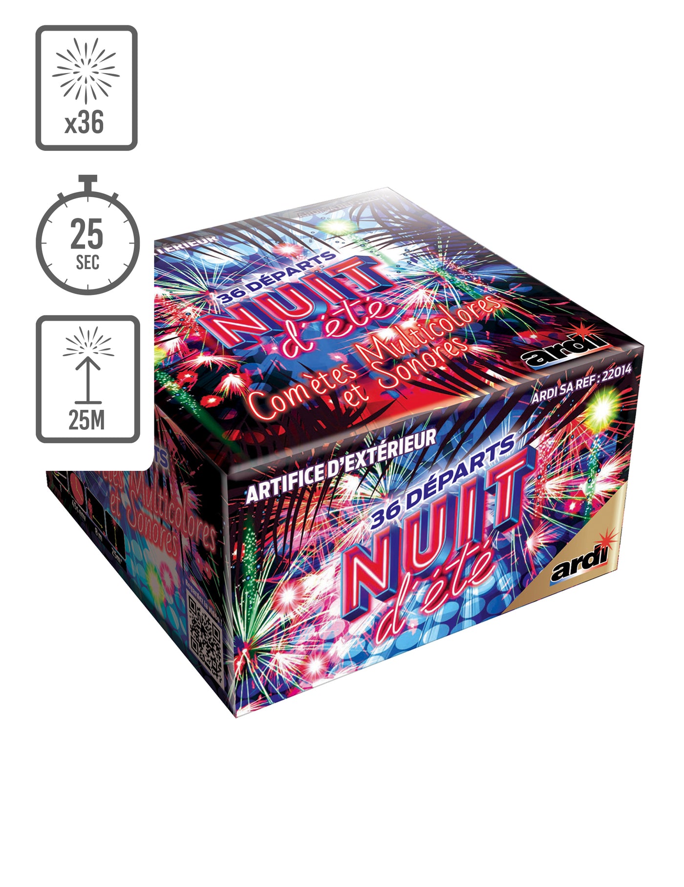 Feu d'artifice compact Nuit d'été®, 36 tirs, 25 secondes