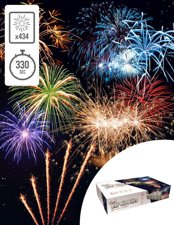 Feu d'artifice Soirée VIP® 434 tirs 5 min 30 sec