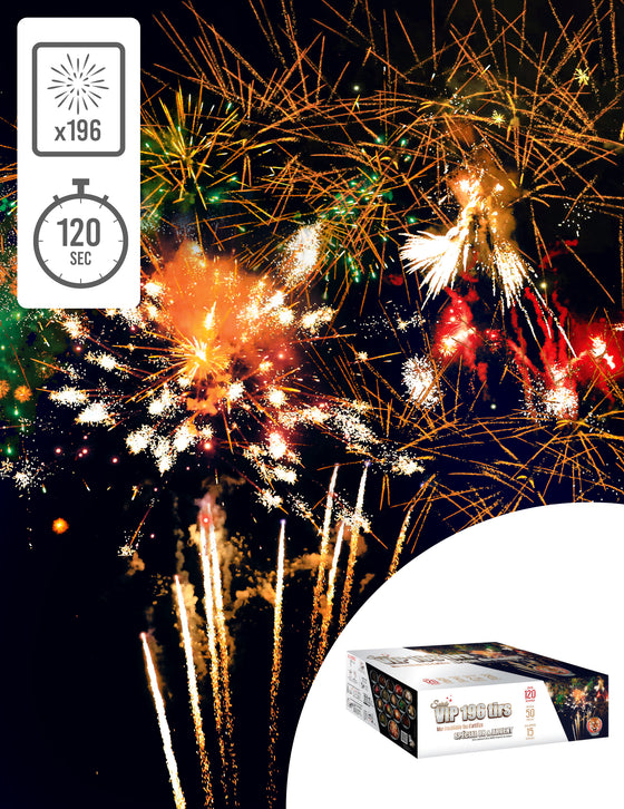 Feu d'artifice Soirée VIP® or et argent 196 tirs 120 sec
