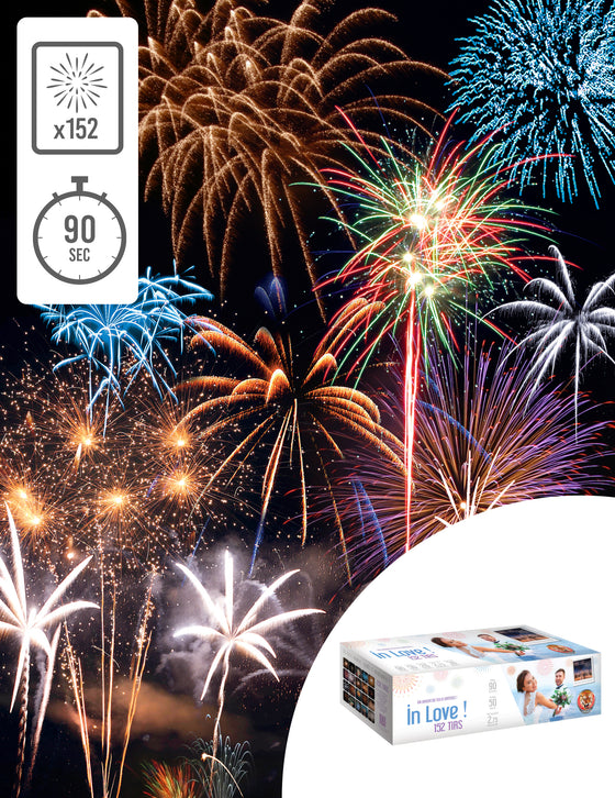 Feu d'artifice Spécial Mariage 152 tirs 90 sec
