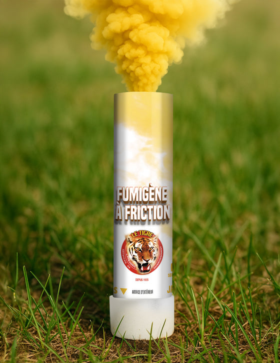 Fumigène à friction jaune 1 minute