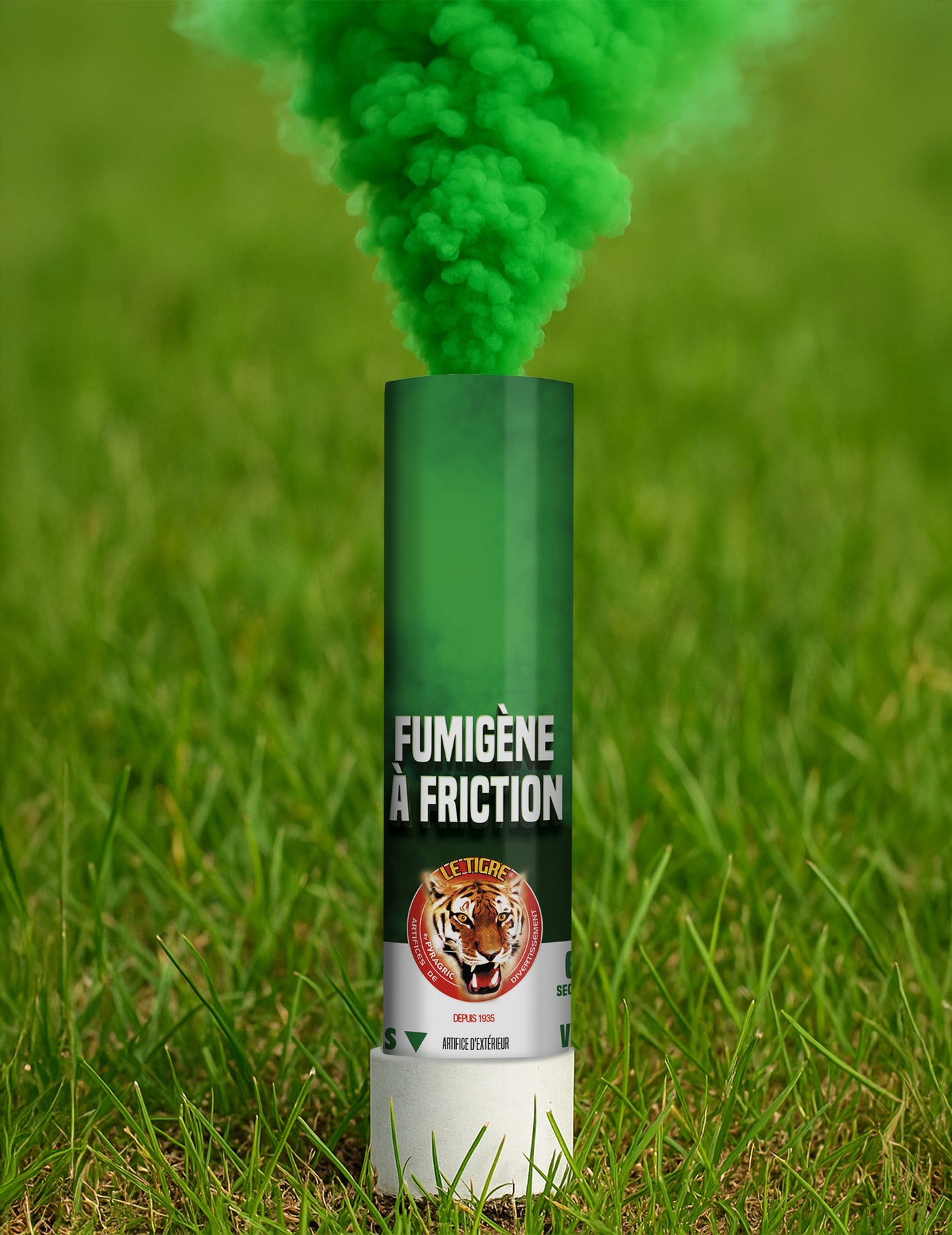 Fumigène à friction vert 1 minute