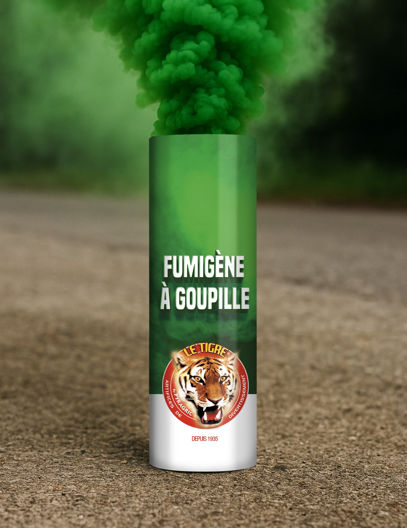 Fumigène à goupille vert 1 minute