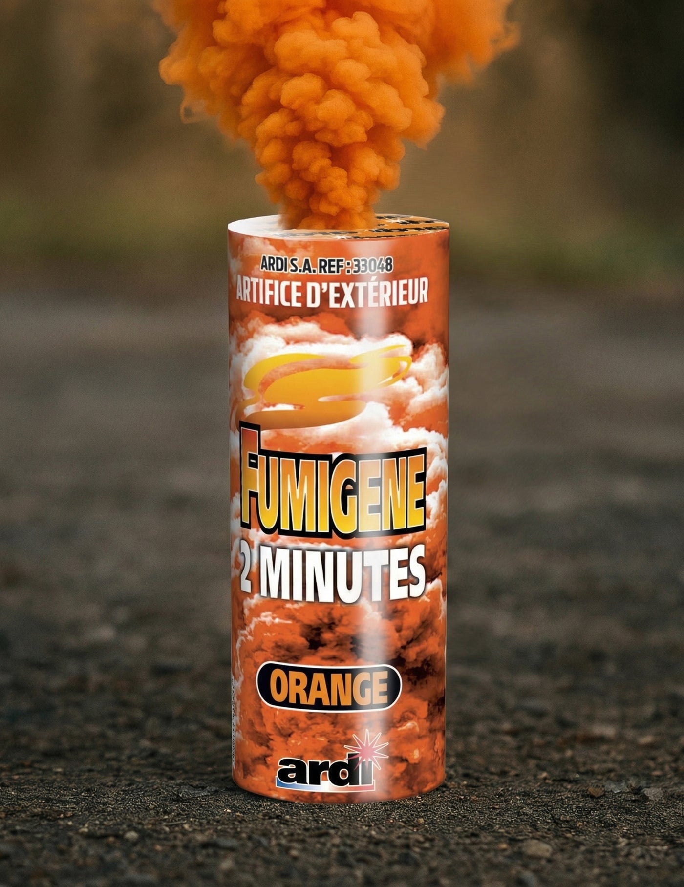 Fumigène en pot orange 2 minutes