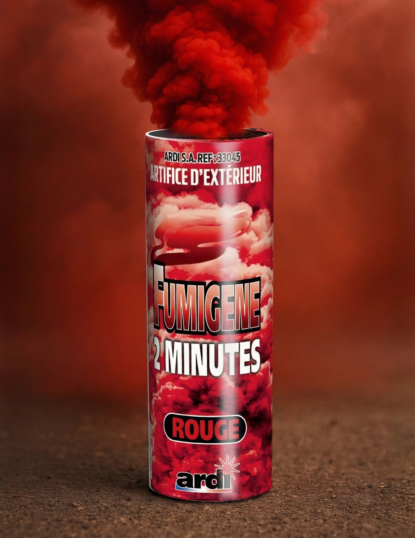 Fumigène en pot rouge 2 minutes