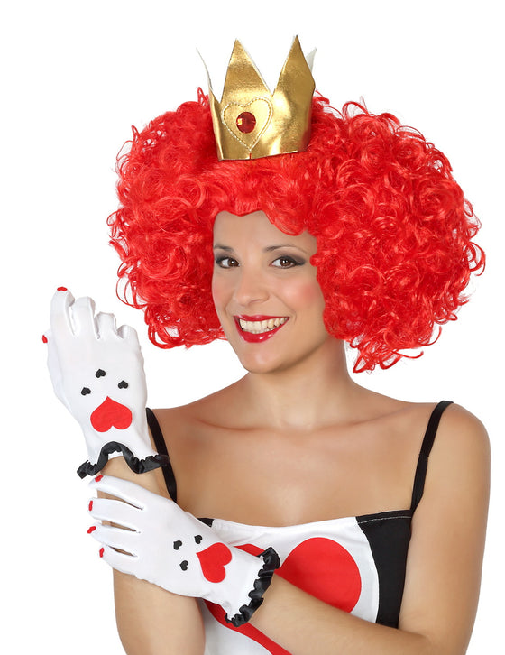 Gants carte coeur rouge adulte