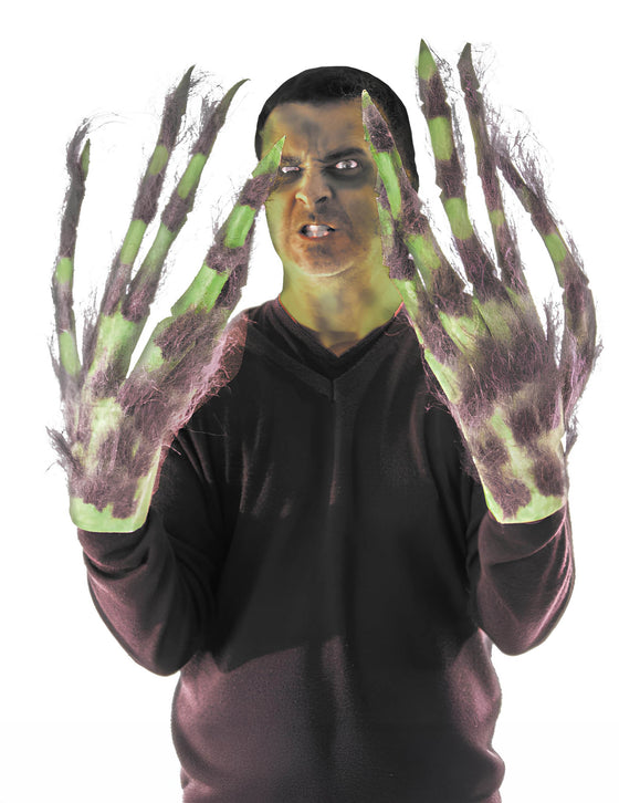 Gants de Troll Poilu vert adulte