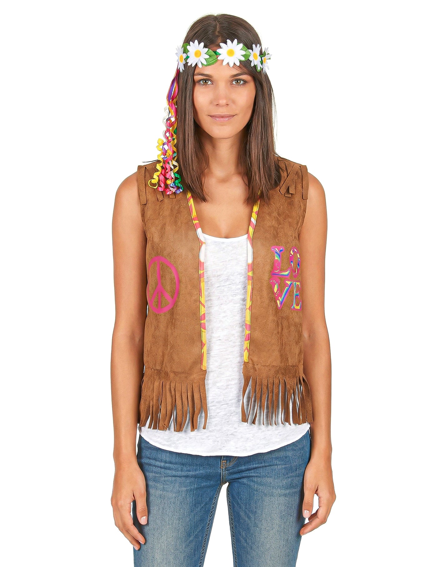 Gilet hippie femme 55 cm