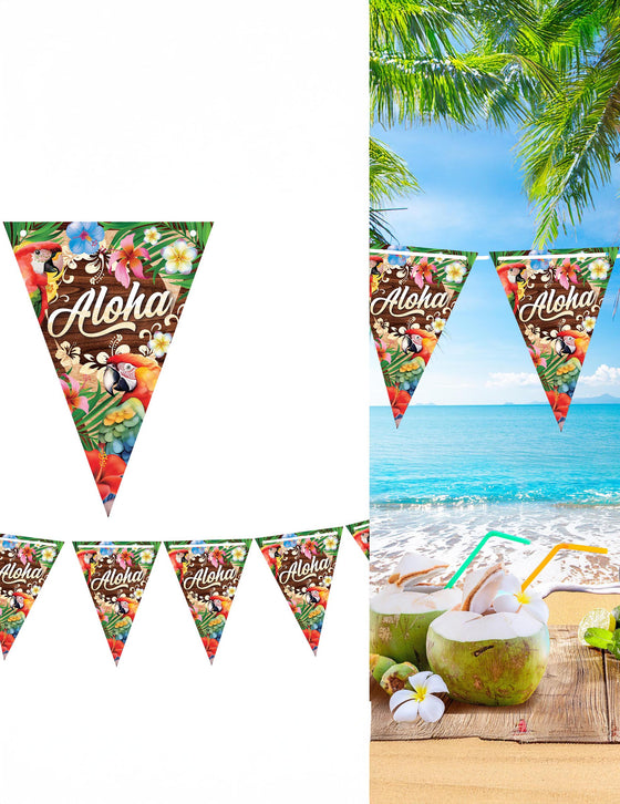 Guirlande à fanions Aloha Hawaï 3 m