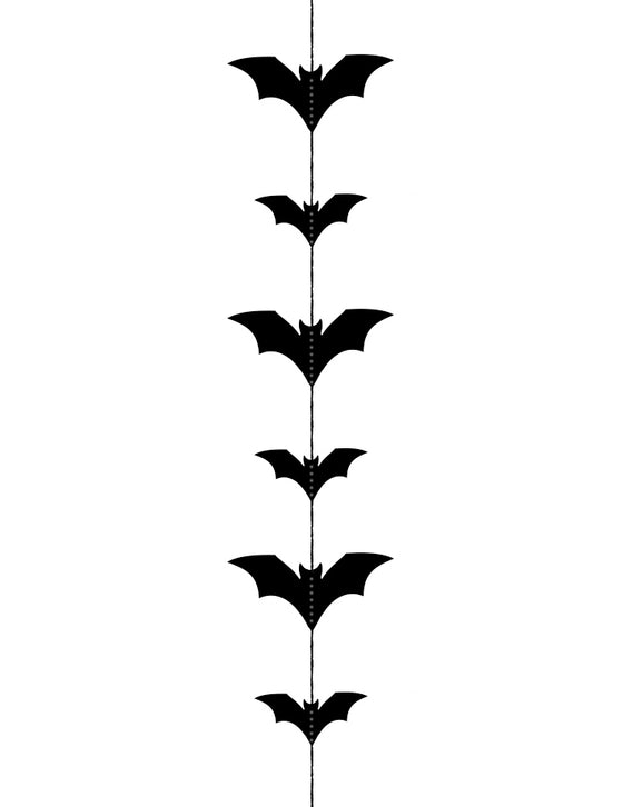 Guirlande chauve-souris noire 150 x11 cm