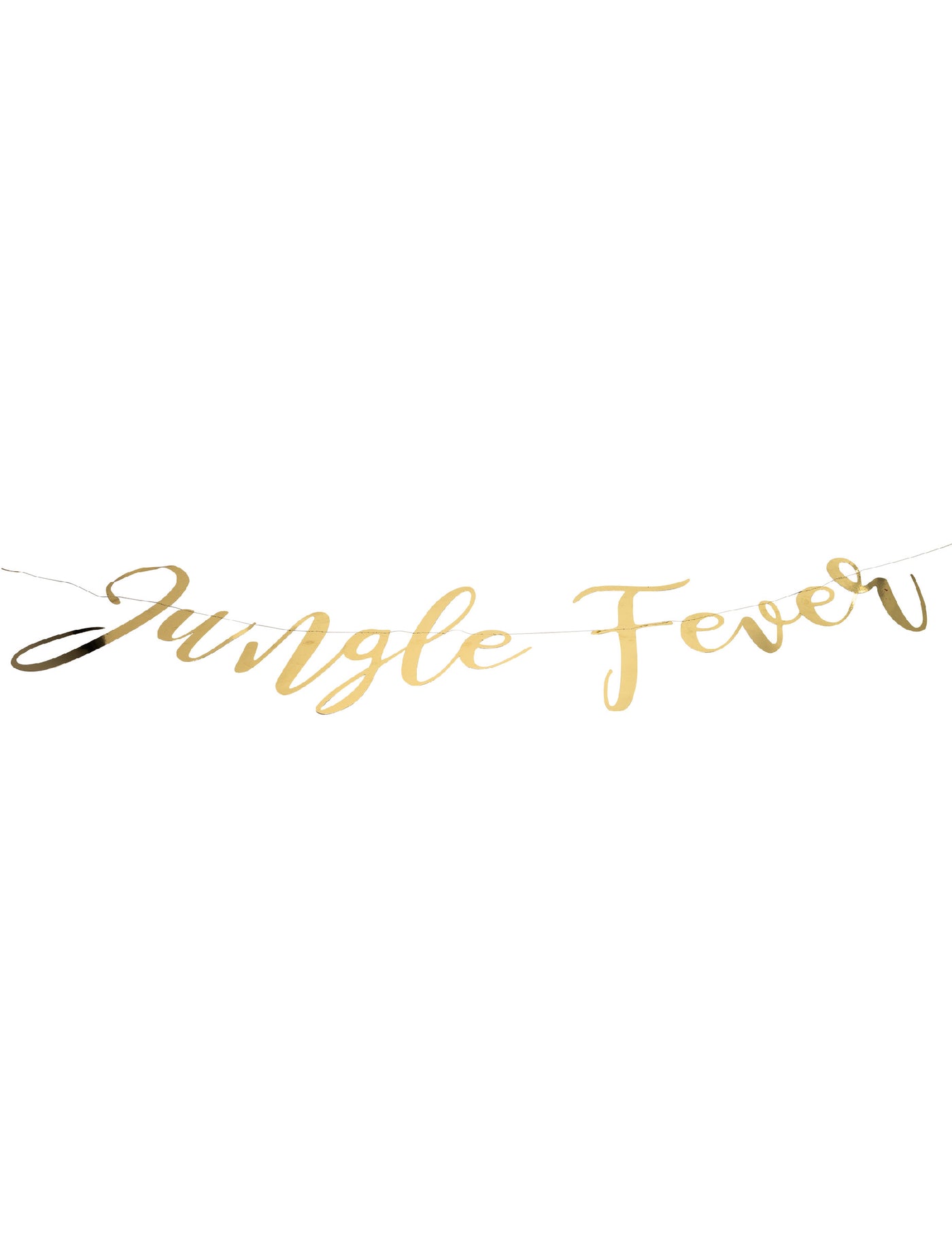 Guirlande en carton jungle fever dorée 1,20 m anniversaire tropical
