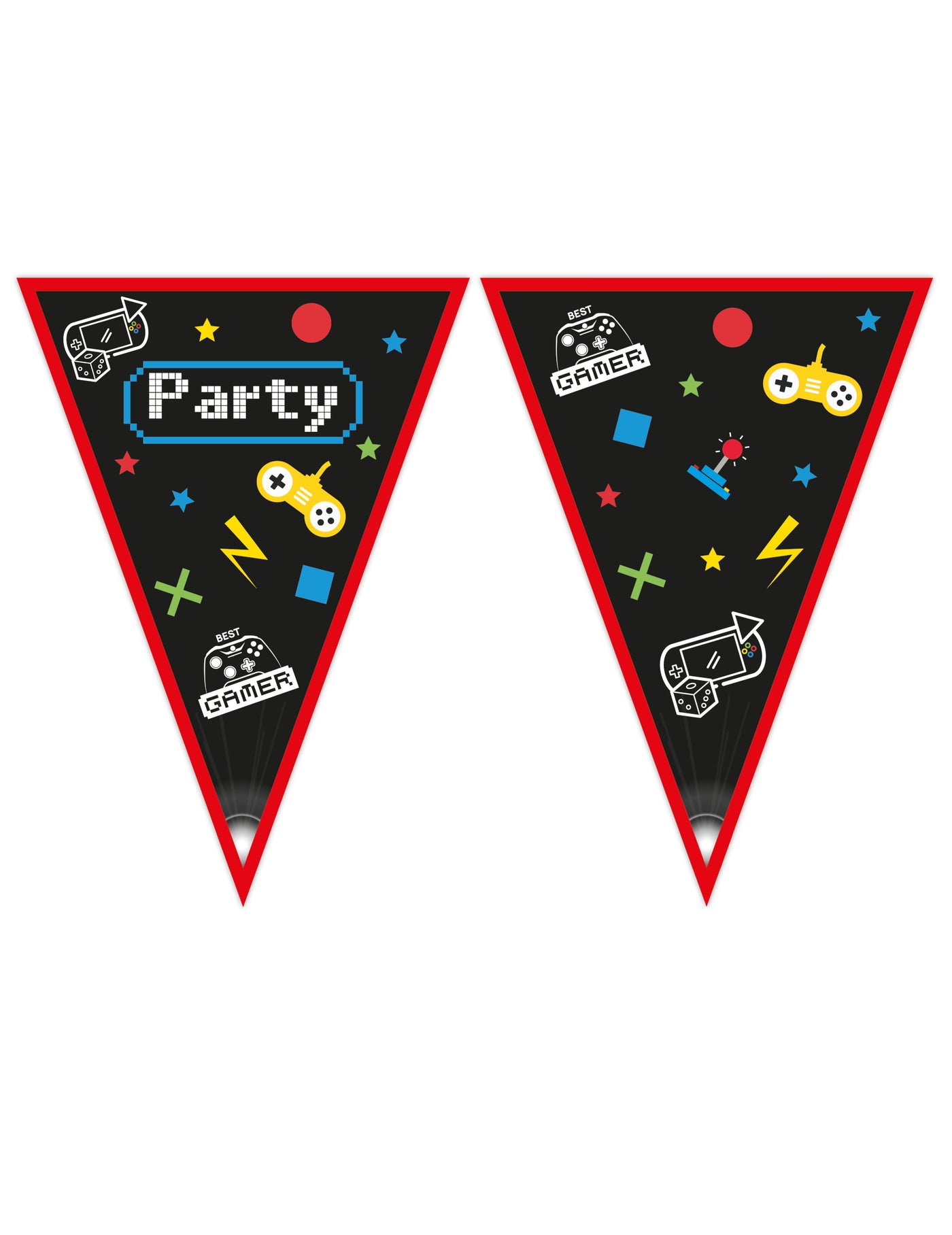 Guirlande fanions en papier Gaming Party 2,3 m