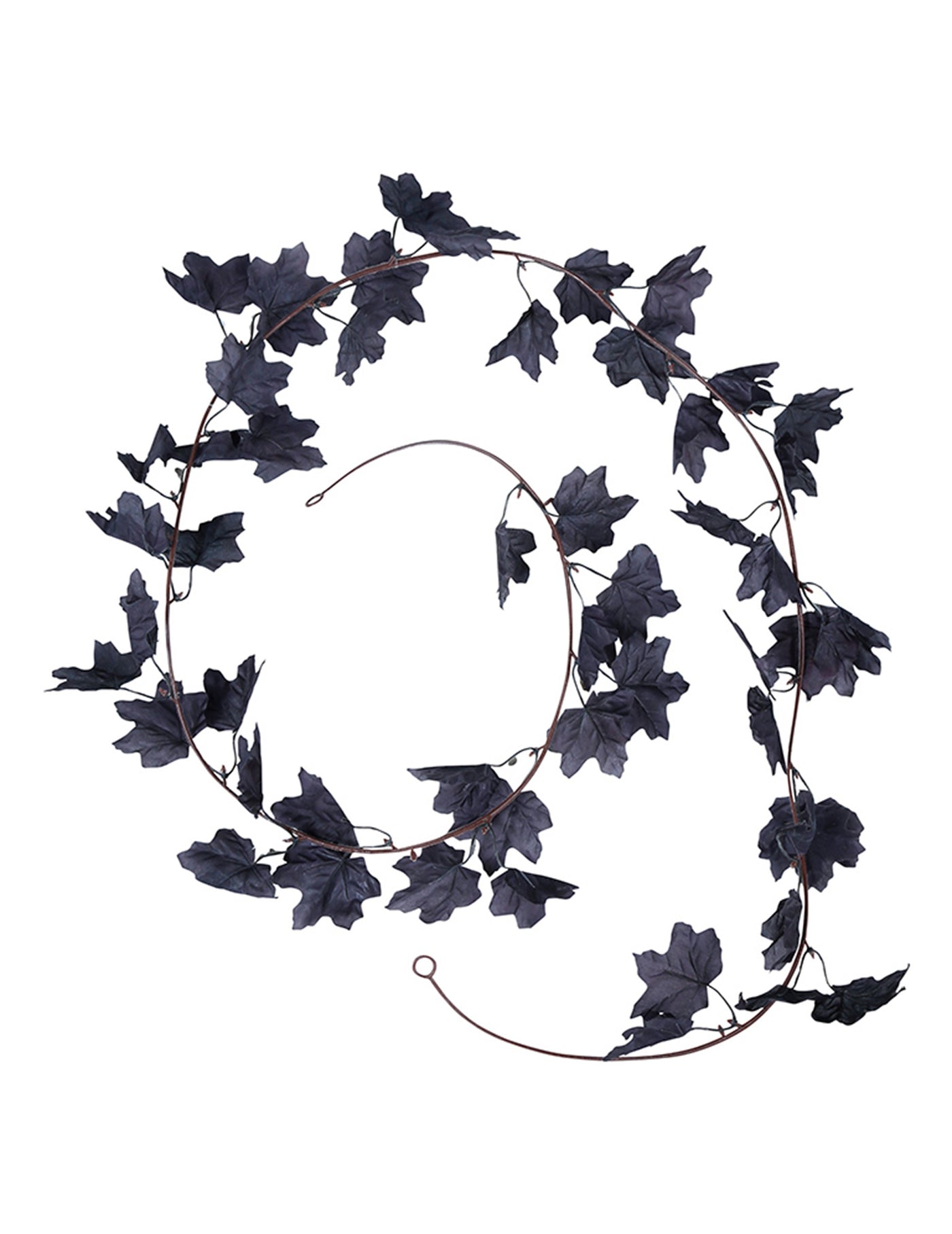 Guirlande feuilles noires 180 cm