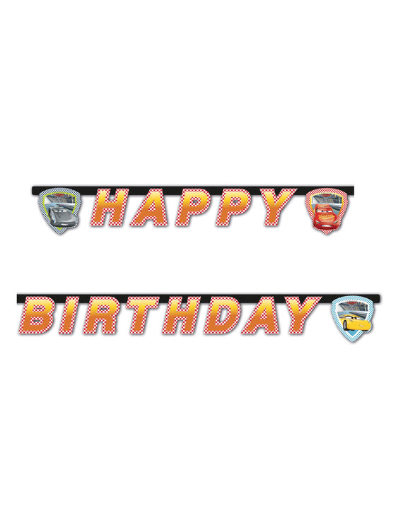 Guirlande Happy Birthday Cars 3 2 mètres