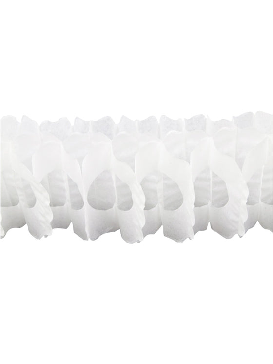 Guirlande papier blanche zinnia 15cm x 4m