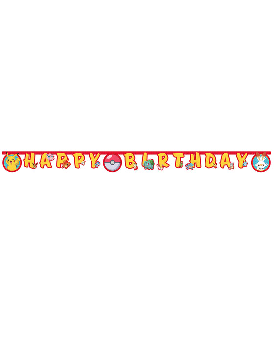 Guirlande Happy Birthday Pokémon Next Génération 2m