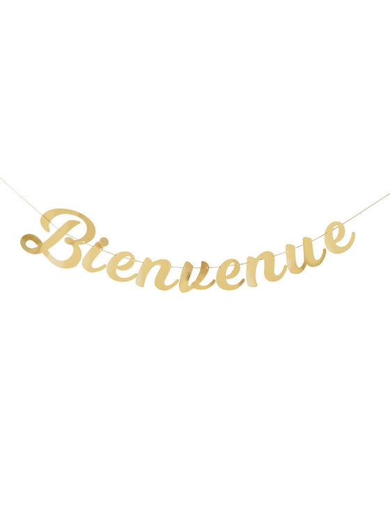 Guirlande Bienvenue dorée 1,4m