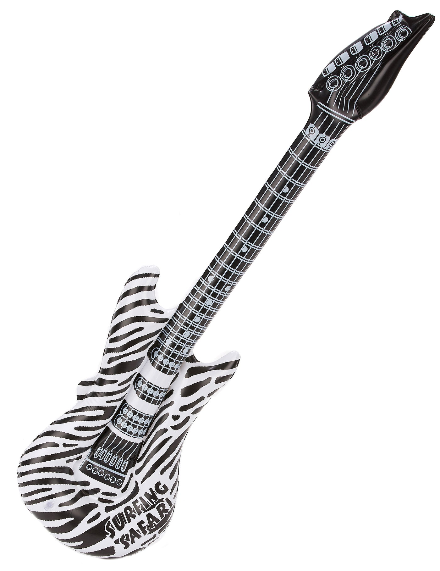 Guitare rock gonflable zébrée adulte