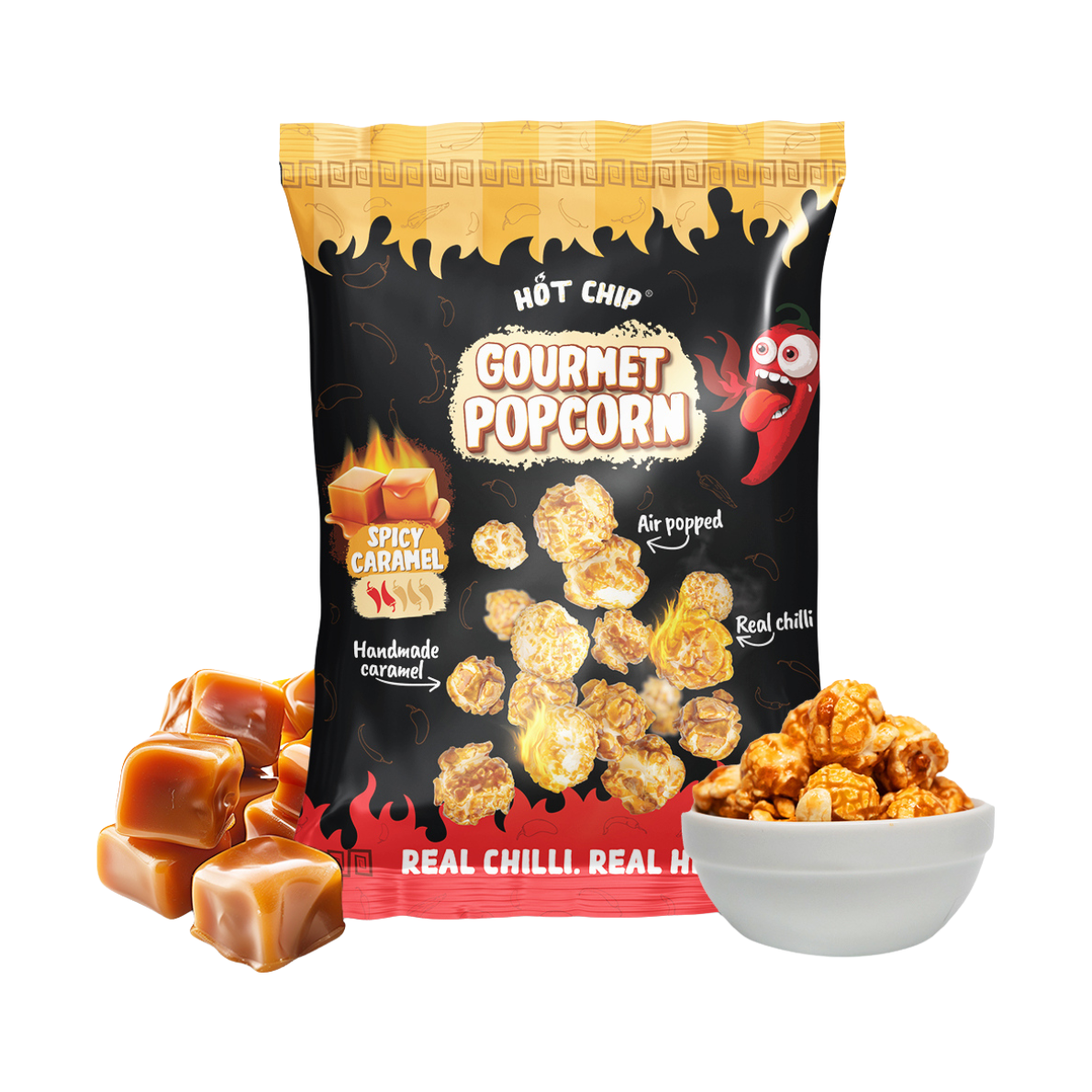 Hot Chip Popcorn Spicy Caramel