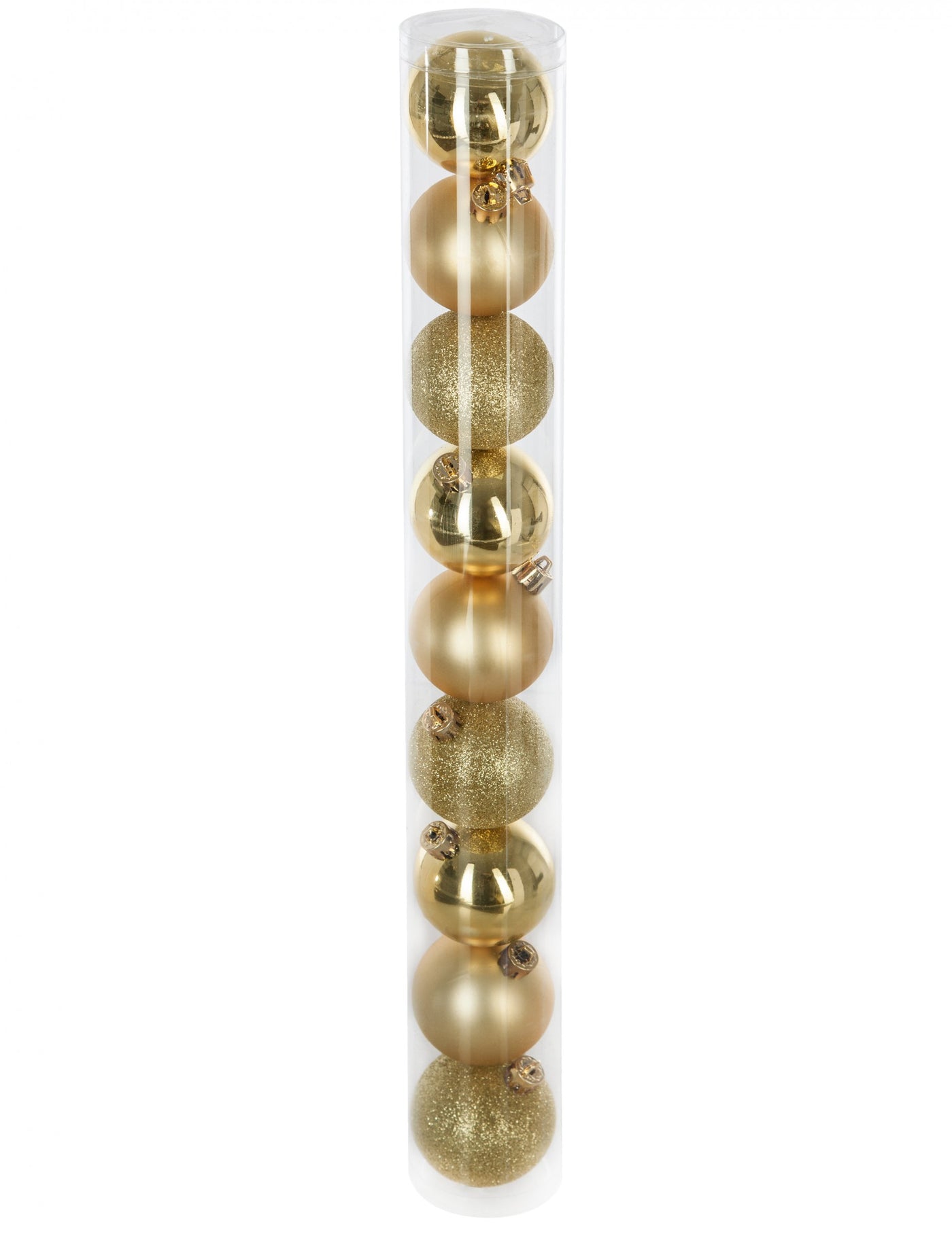 9 boules de Noël dorées 6 cm aux finitions variées