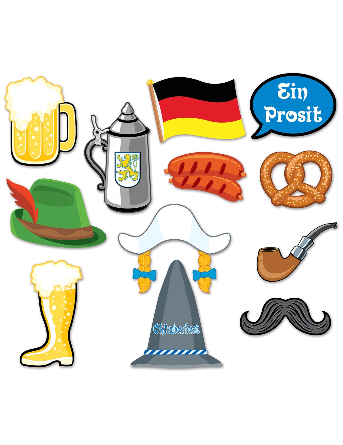 Kit photobooth Fête de la bière 12 accessoires