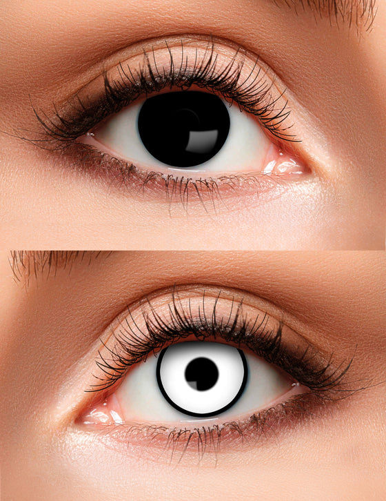 Lentilles duo noir et blanc adulte
