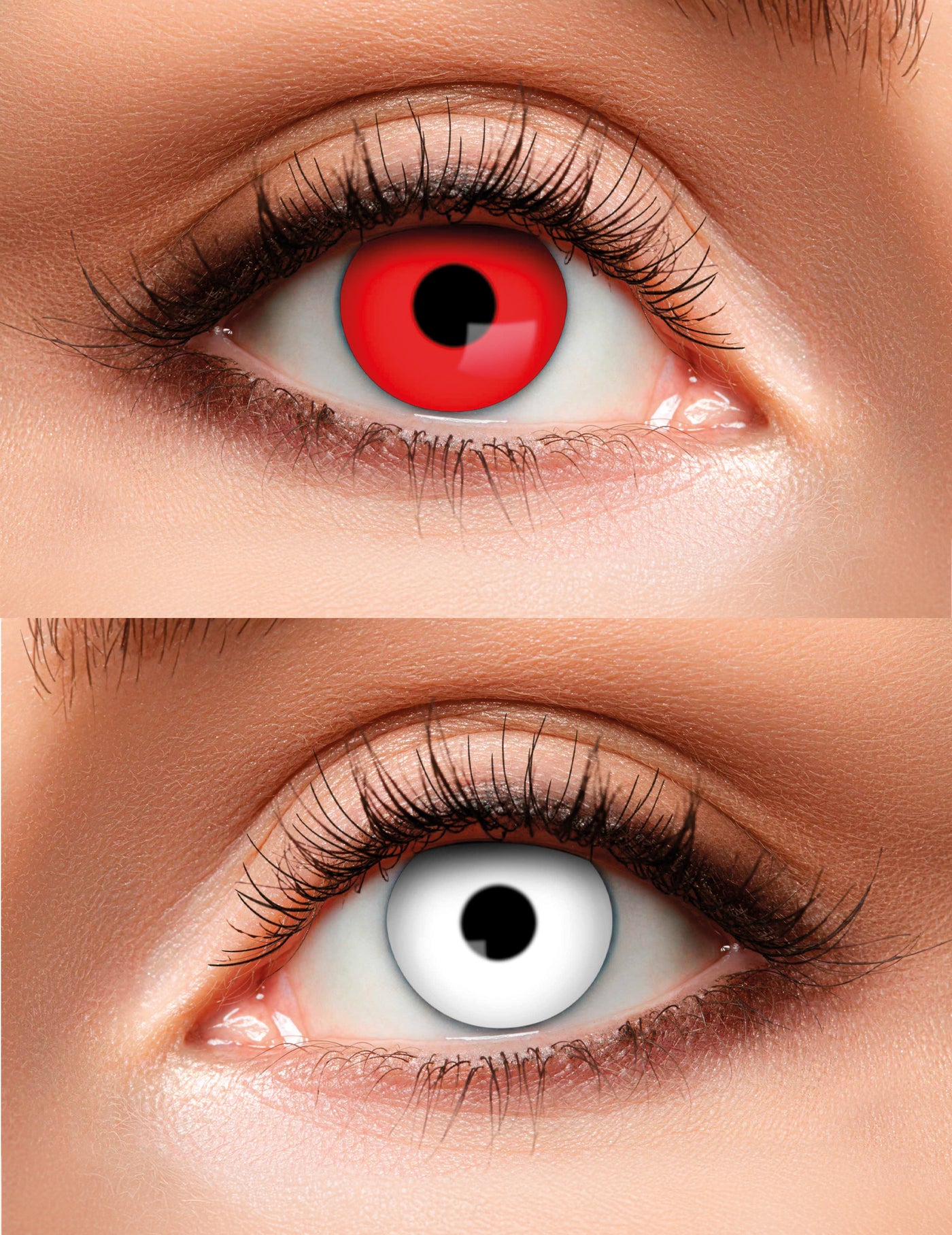 Lentilles duo rouge et blanche adulte