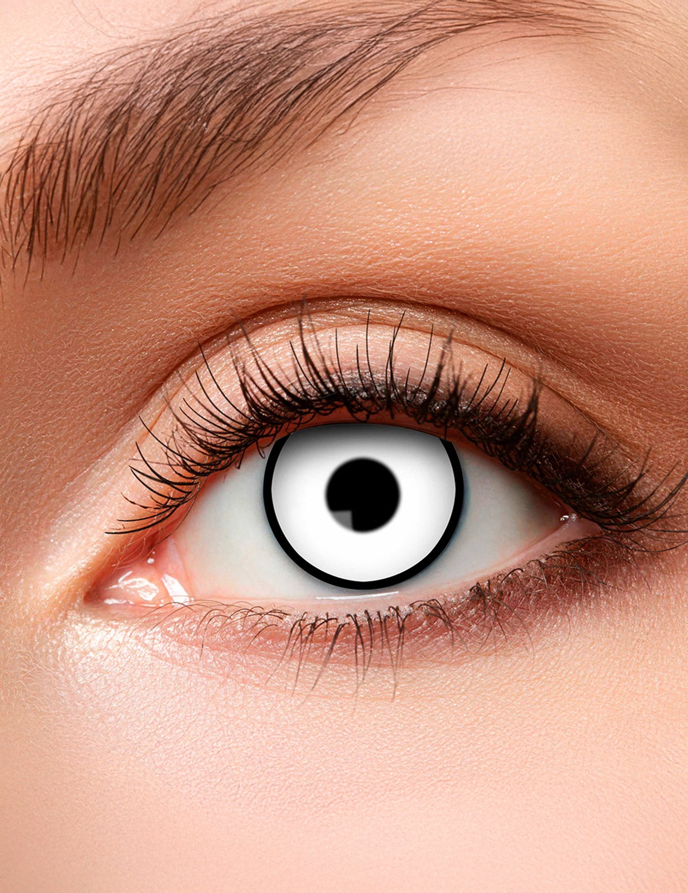 Lentilles fantaisie blanche et noire adulte