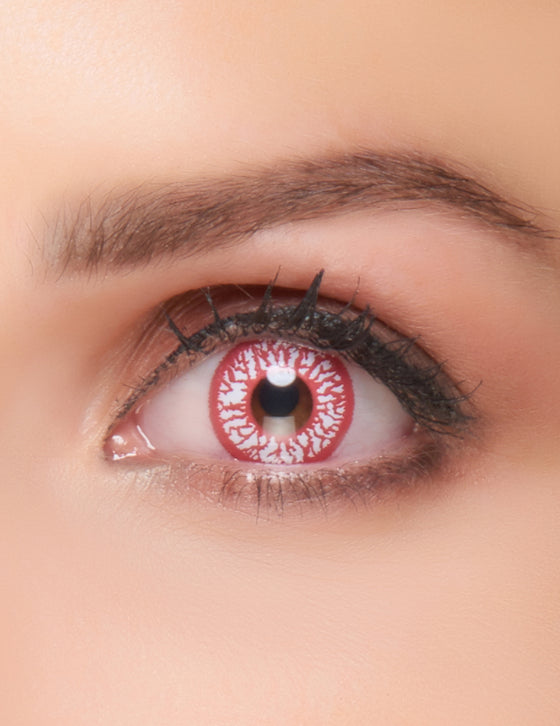 Lentilles fantaisie oeil injecté de sang 1 an adulte Halloween