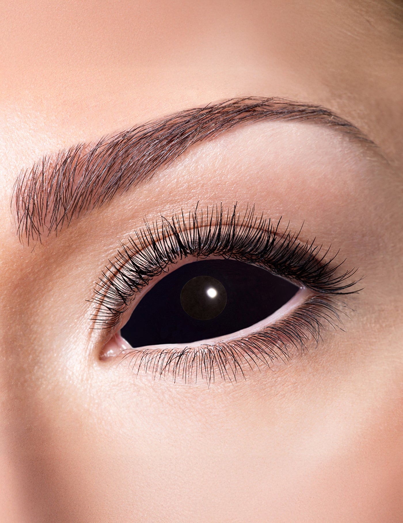 Lentilles fantaisie sclera oeil noir 6 mois adulte