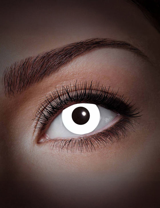 Lentilles fantaisie UV blanc 1 mois adulte