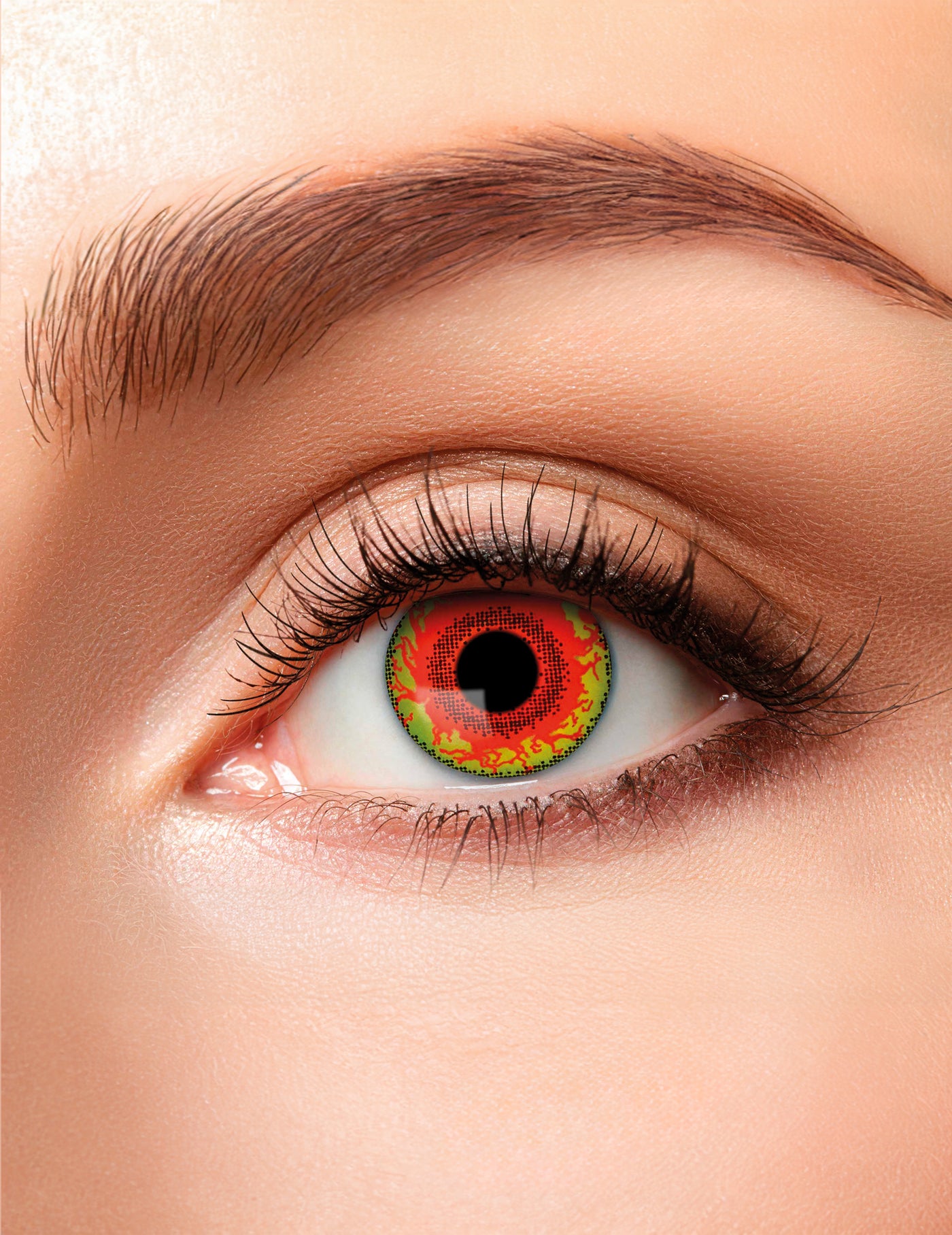 Lentilles fantaisies monstre infecté rouge 1 semaine