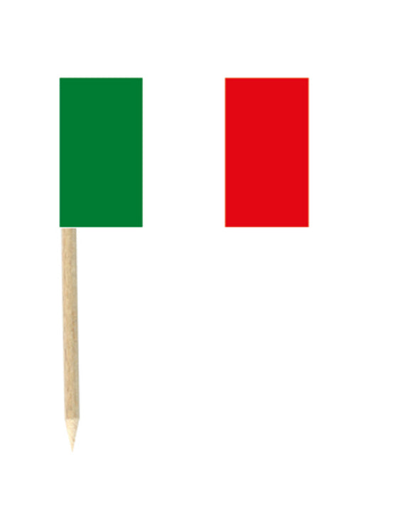 Lot de 50 drapeaux mini-piques Italie 3 x 5 cm