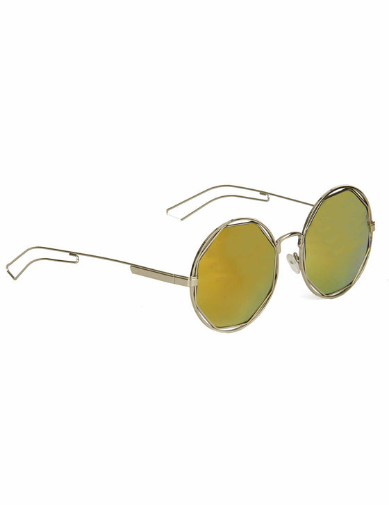Lunettes rondes rétro métalliques argentéesadulte