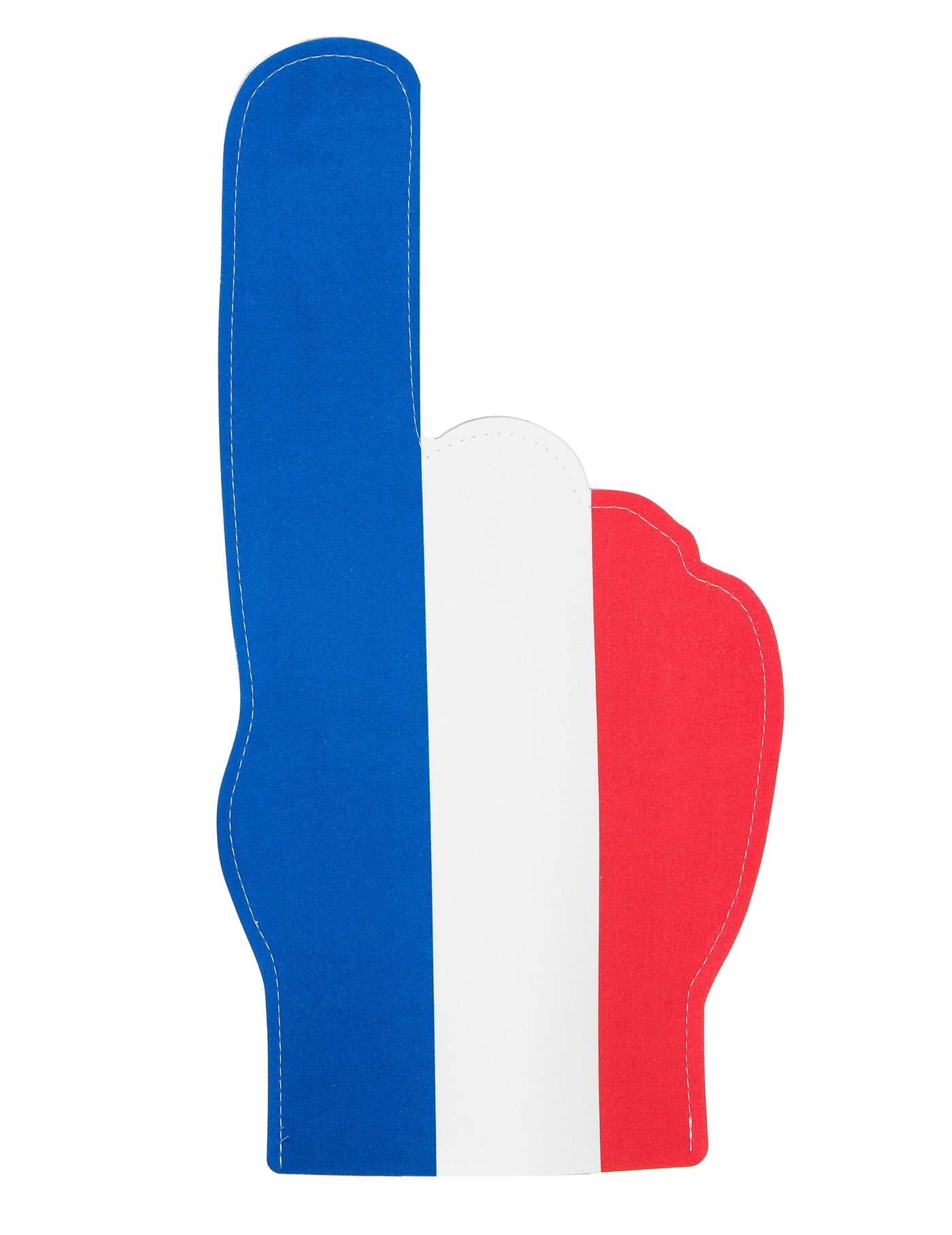 Main mousse bleu blanc rouge