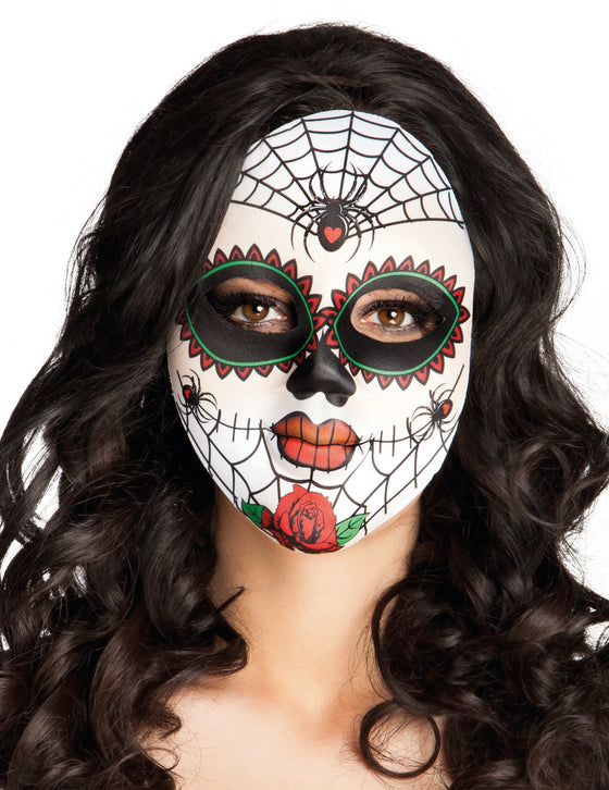 Masque coloré araignées adulte Dia de los muertos