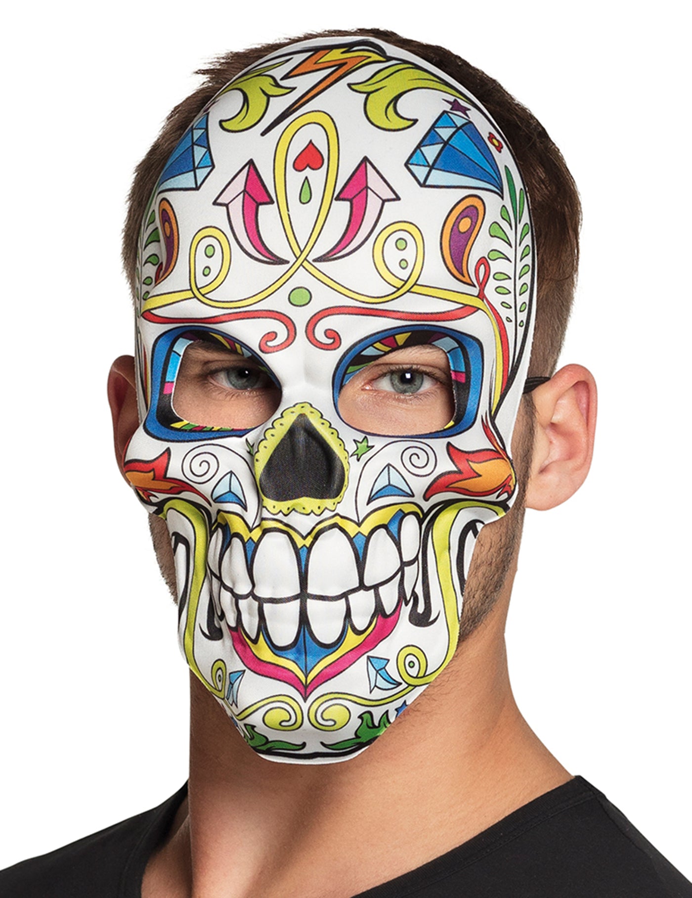 Masque dia de los muertos blanc
