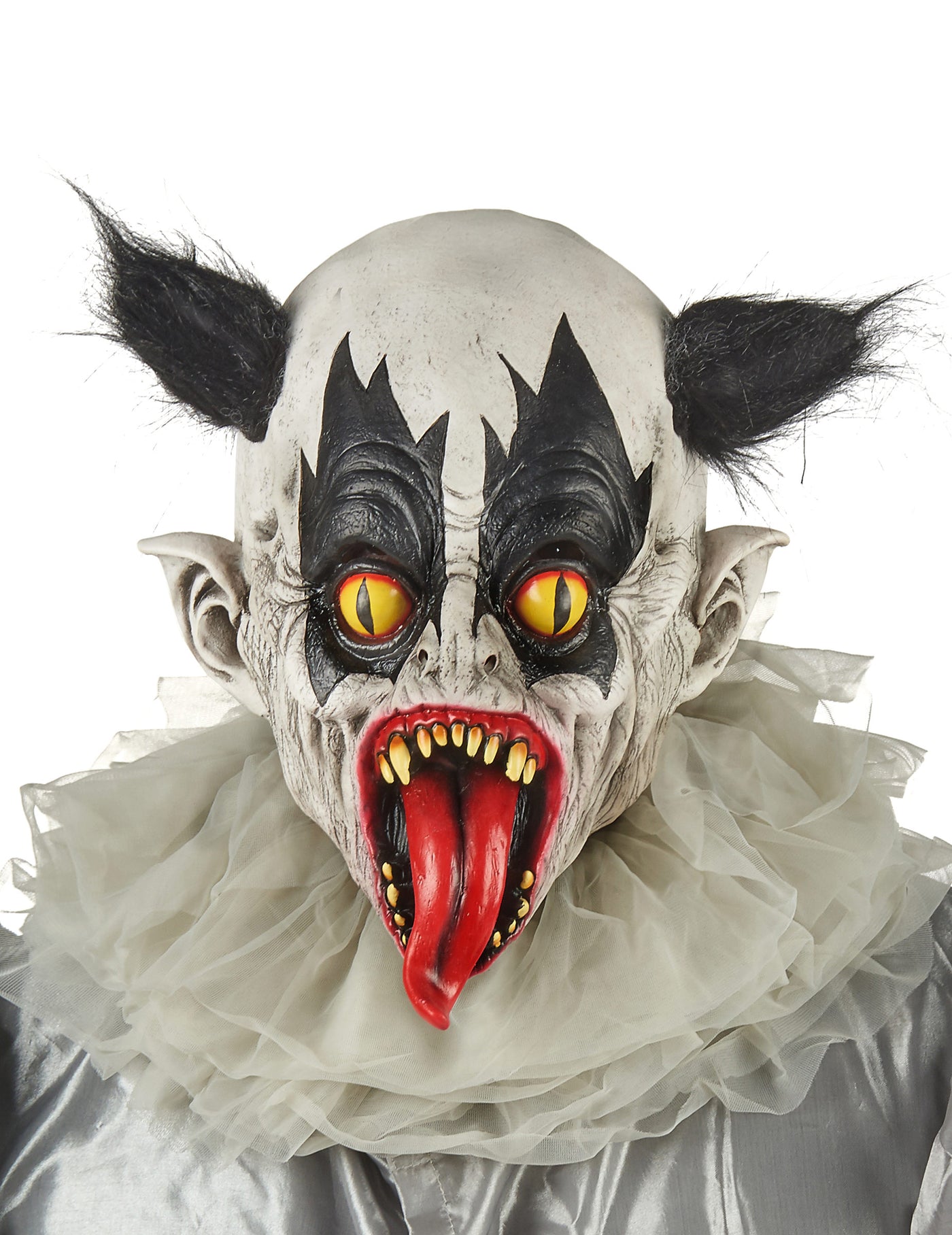 Masque latex clown noir et blanc adulte