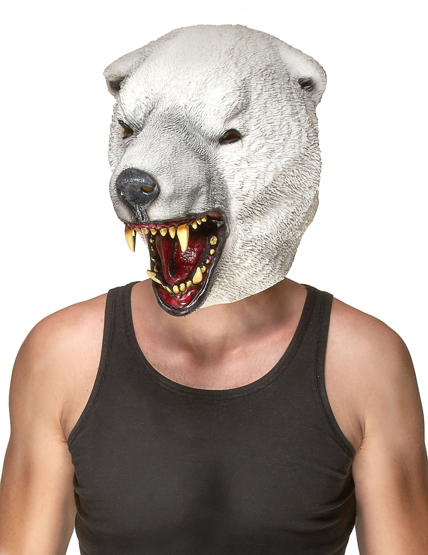 Masque latex ours polaire adulte