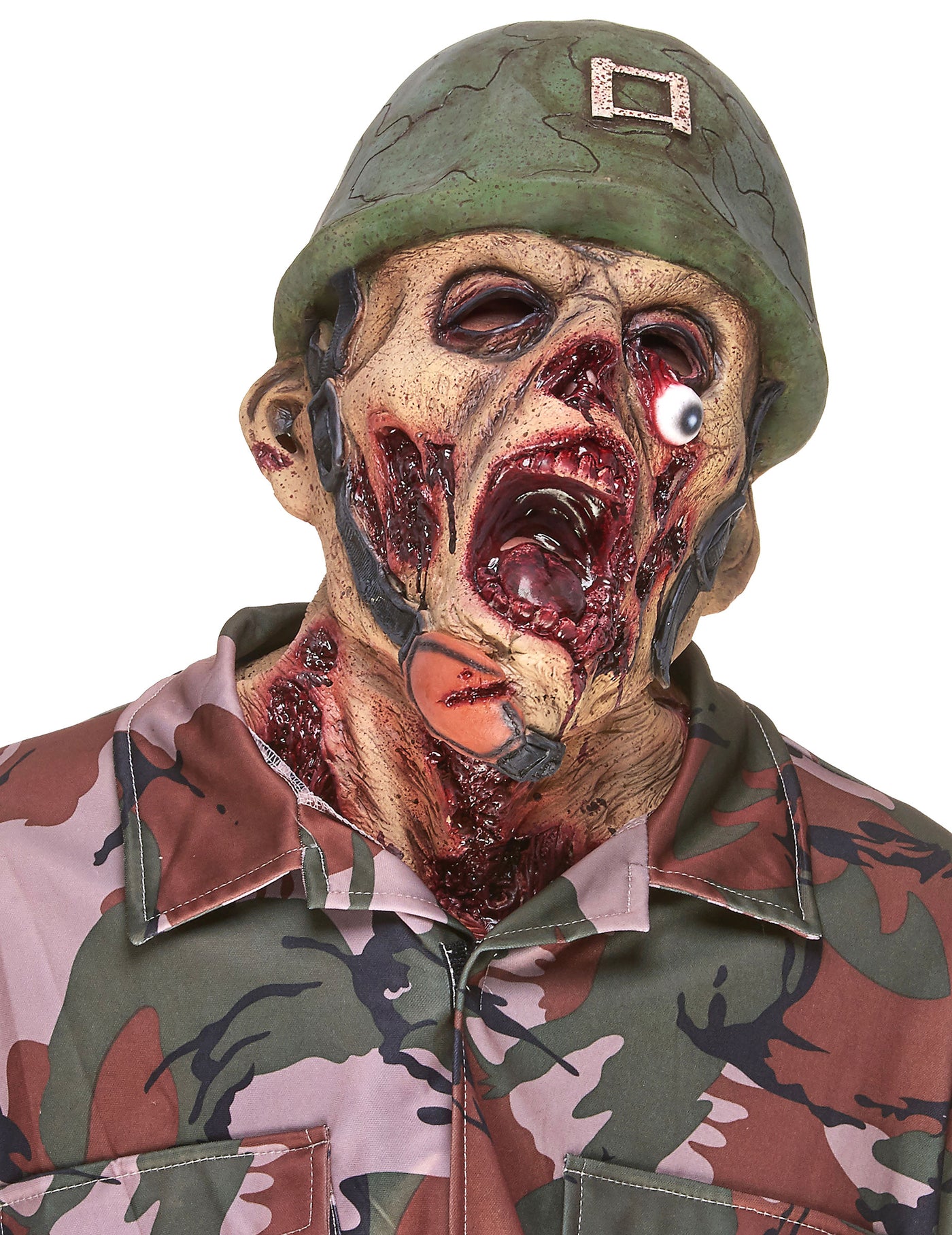 Masque latex soldat zombie adulte