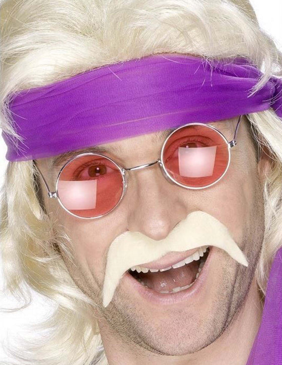 Moustache blonde années 70' adulte