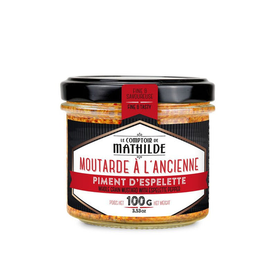 Moutarde à l'Ancienne au Piment d'Espelette - 100g